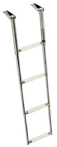 METALFORM Nerezový teleskopický rebrík - 4 schodíky  49.541.04