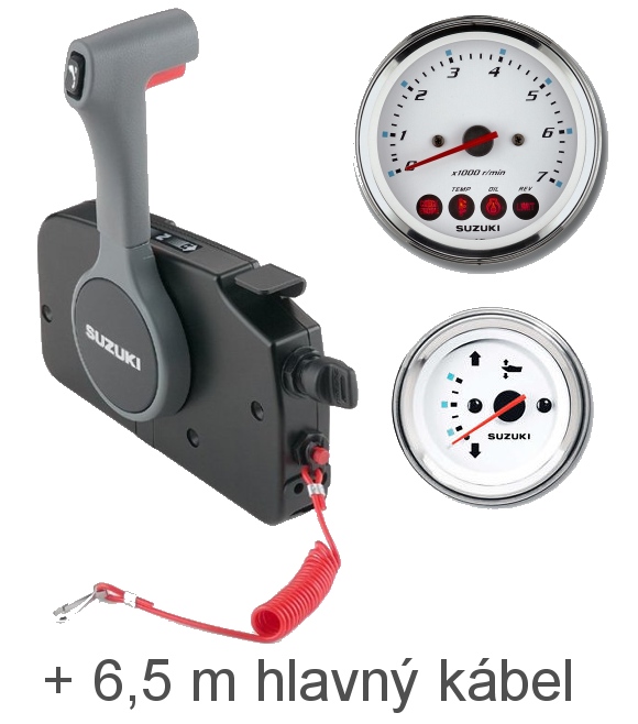 SUZUKI Montážna sada A biela pre motory DF40 - DF250  Inštalačný kit: Schaltbox + Trim meter + Otáčkomer + Hlavný kábel