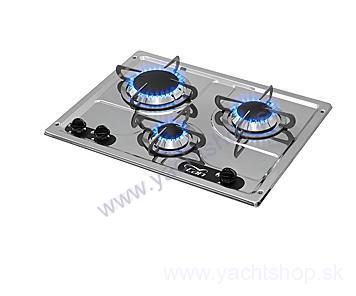 CAN 3 horáková plynová varná doska,1 x 1000 W, 1 x 1750 W, 1 x 3000 W