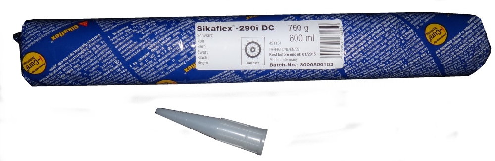SIKA Sikaflex 290i DC tmel 760 g, 600 ml čierny  Tesniaca hmota na prútové palubné škáry