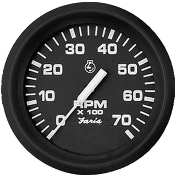 FARIA Otáčkomer 0-7000 ot/min, 85 mm, čierny pre závesné motory