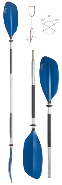 BRAVO Veslo pre kajak 225 cm, 1150 g