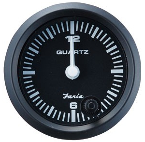 FARIA Quarz hodiny, 52 mm, čierny
