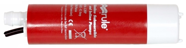 RULE iL280P Plus In-line ponorné čerpadlo 12V, 1080 l/hod  18-RIL280P
