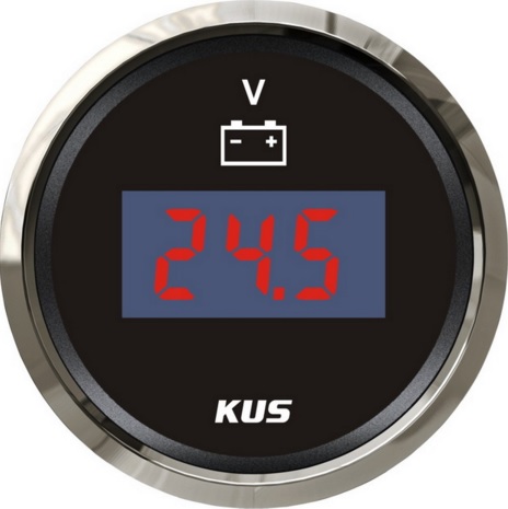 KUS Voltmeter digitálny 8-32 V čierny 52 mm  KY23000