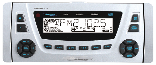 BOSS MARINE Rádio/CD/MP3 MR2180UA  1.5-Din CD/MP3 Player