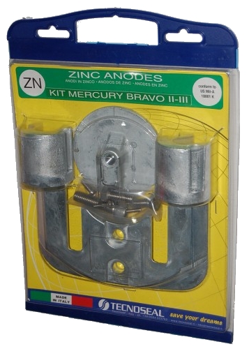 TECNOSEAL Zinkové anódy sada pre MERCURY BRAVO II-III