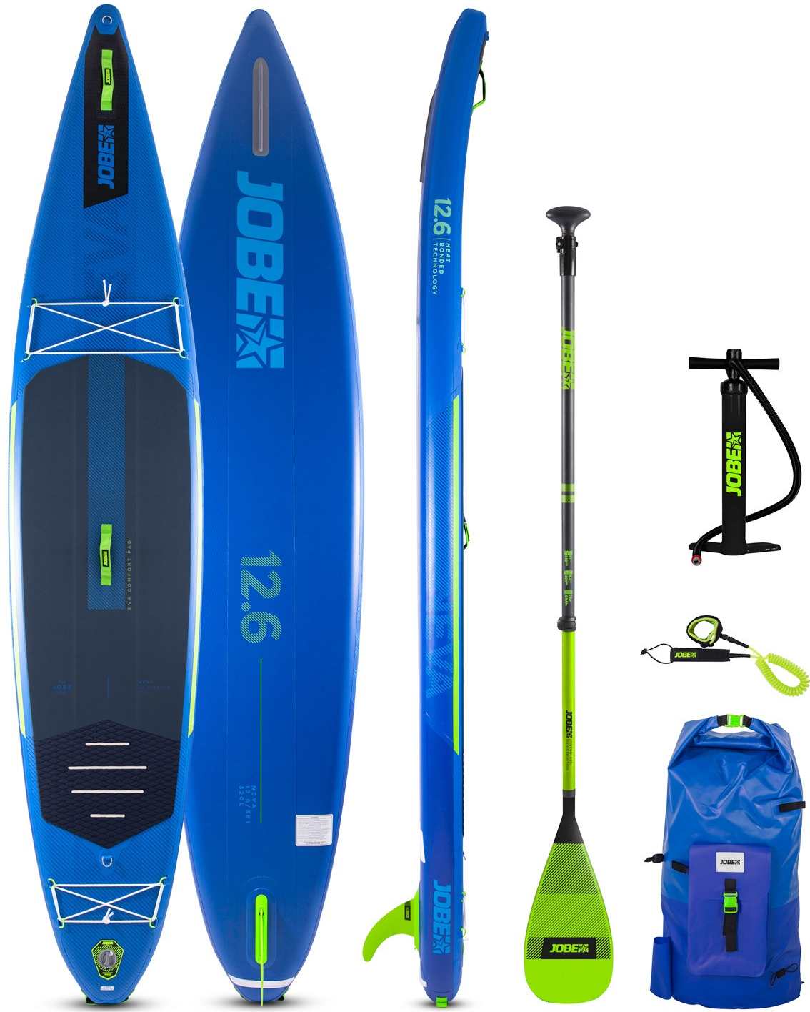 JOBE SUP Neva 12.6 Package  JOBE NEVA 12.6 INFLATABLE PADDLE BOARD PACKAGE