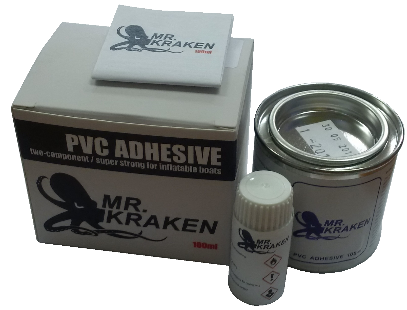 MR. KRAKEN Dvojzložkové lepidlo na PVC člny 100 ml