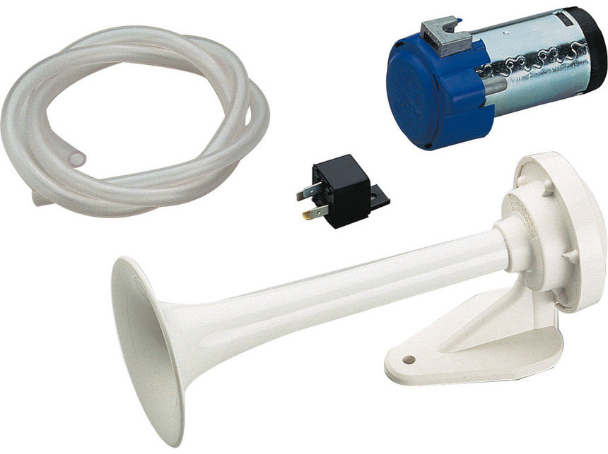 MARCO TC1/P Lodná trúba s kompresorom 12V  TC1/P Mini horn - white ABS 134 061 12