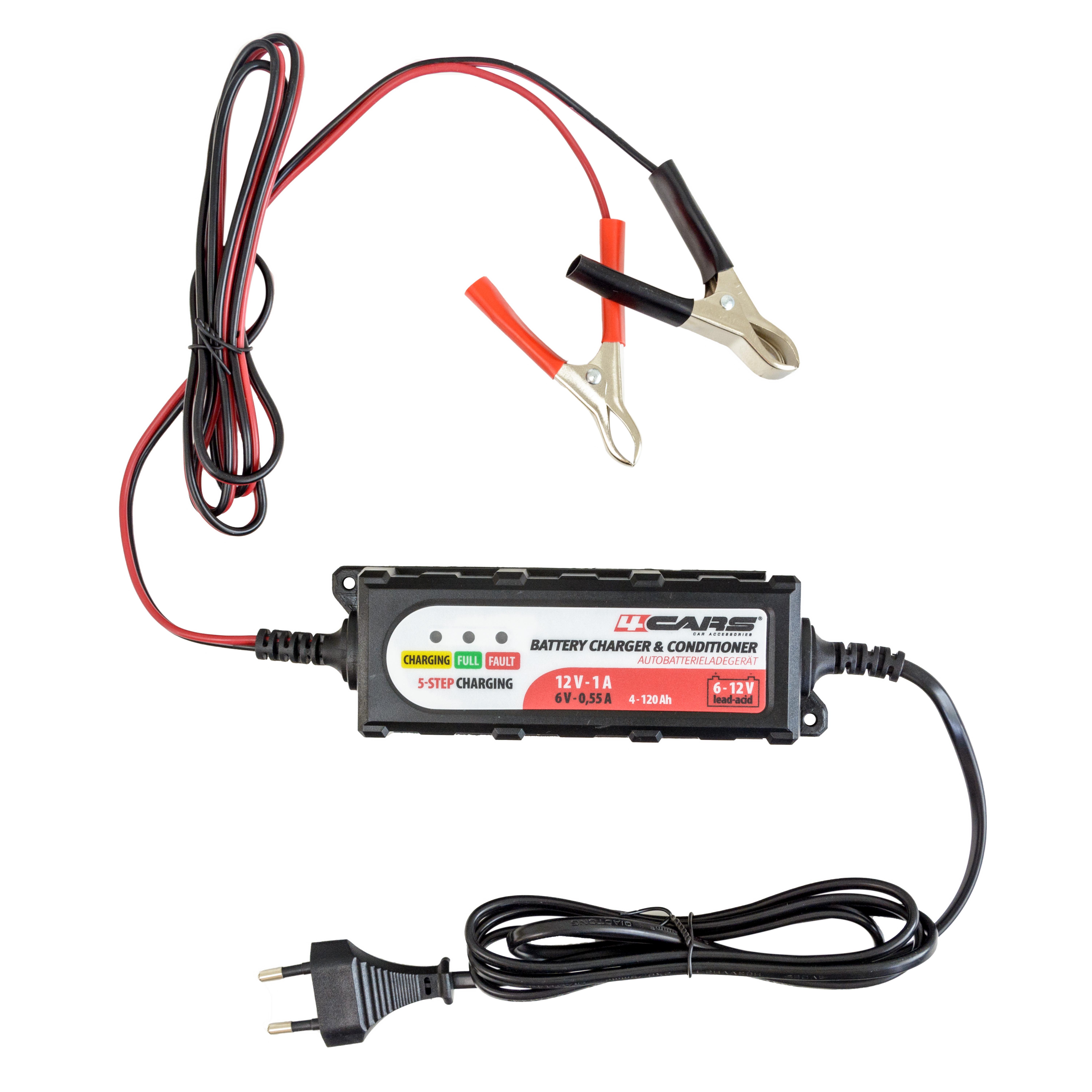 4CARS INTELIGENTNÁ 5-STUPŇOVÁ NABÍJAČKA Z10, 6-12 V, 0,55-1,0 A  GELOVÉ A OLOVENÉ AUTOBATÉRIE