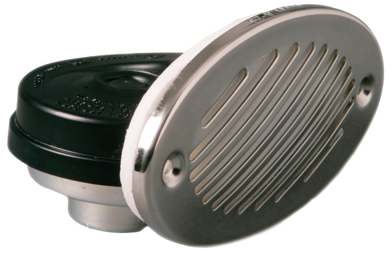 FIAMM Marine trúba oválna 140 x 80 mm nerez  klaksón MARINE HORN STEEL 12V