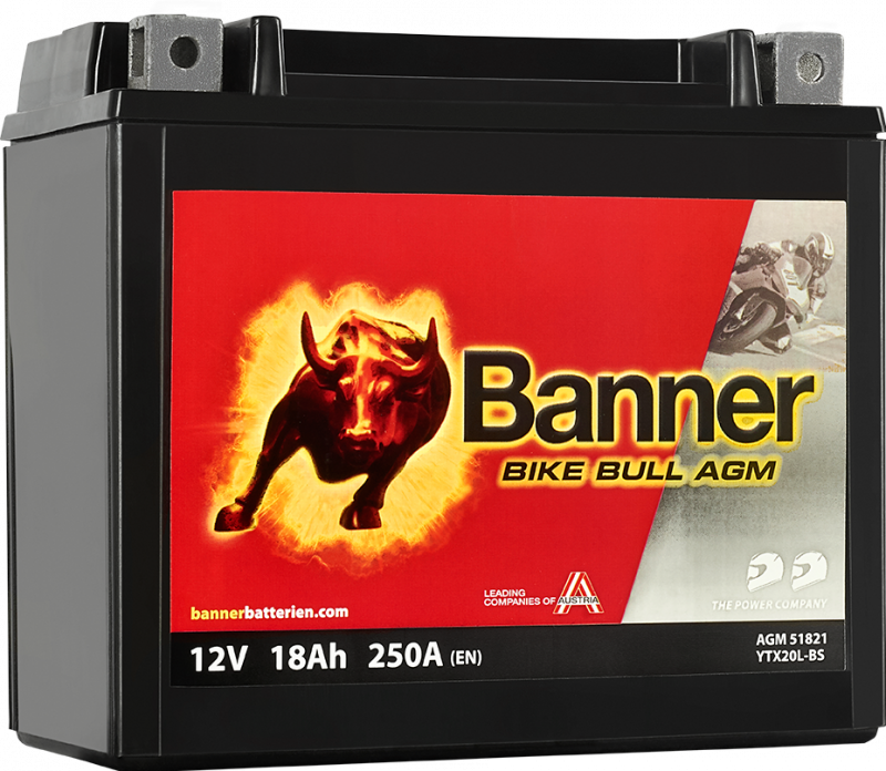 BANNER Bike Bull AGM - AGM 518 21 / YTX20L-BS