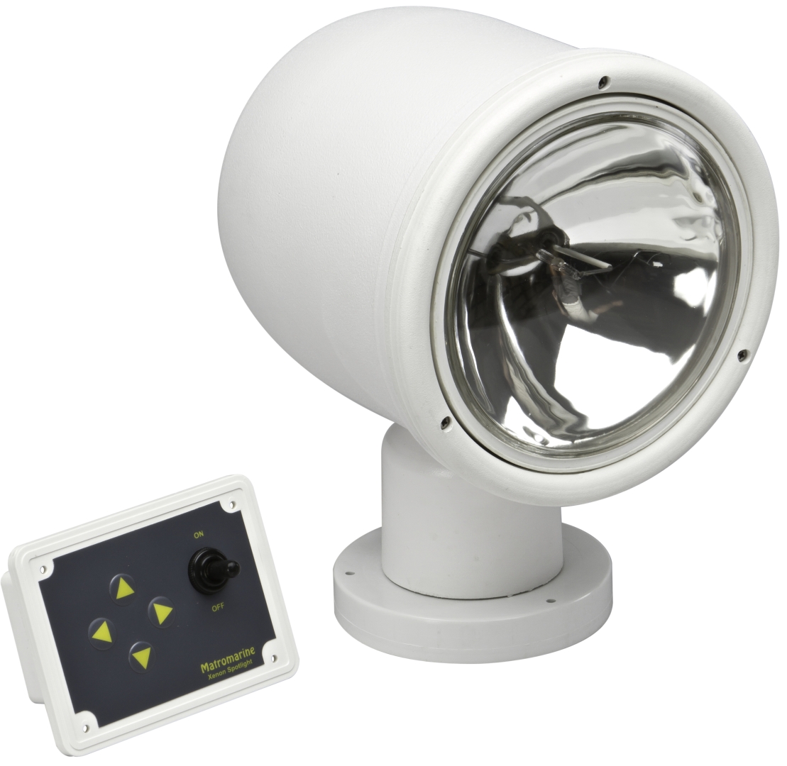 MATRO MARINE Diaľkovo ovládané elektrické svetlo 360° x 70° XENON, 12 V  SKY ONE Xenon searchlight 7200100012