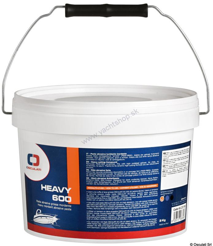 OSCULATI Hrubozrnná leštiaca brúsna pasta heavy 600 čierna, 3 kg