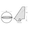 pinna lunga per poppieri mercruiser 80 140 hp