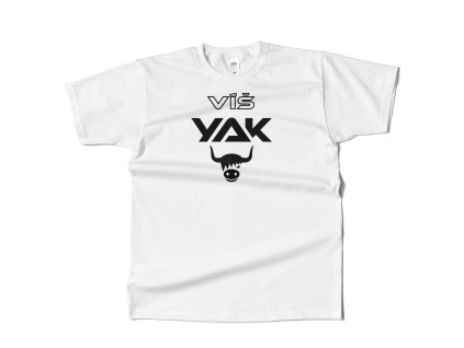 Pánské tričko VÍŠ YAK? bílé