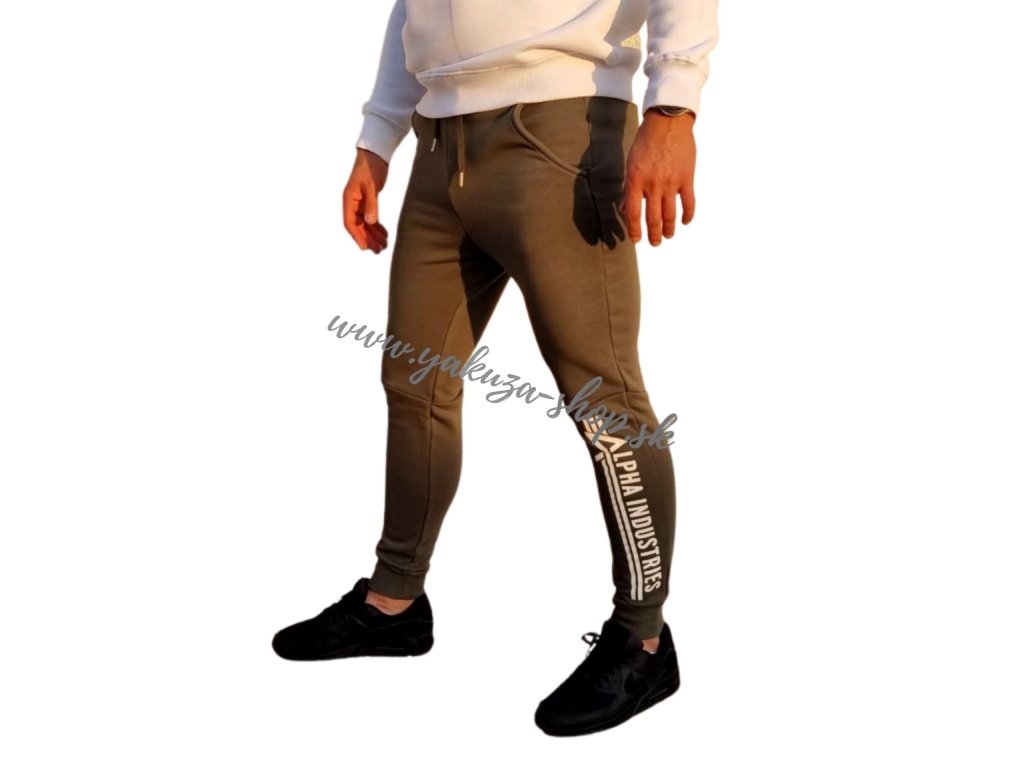 Alpha Industries AI JOGGER pánske tepláky dark olive