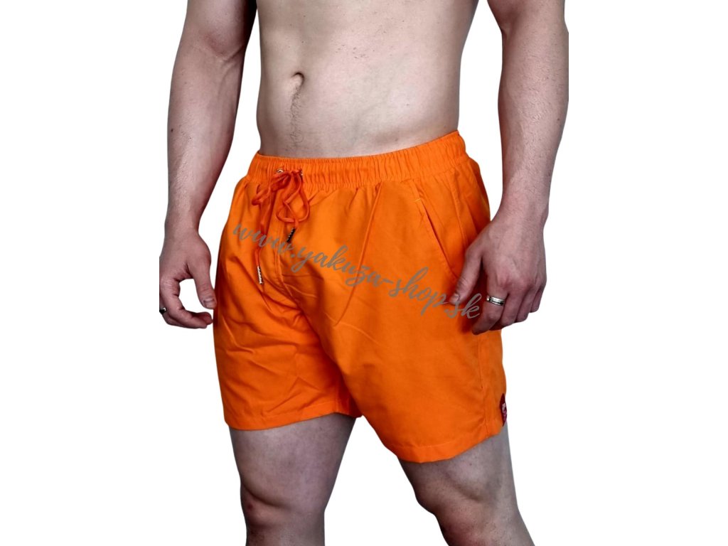 Alpha Industries plavky pánske šortky AOP Orange Short Swim Alpha Hydrochromic