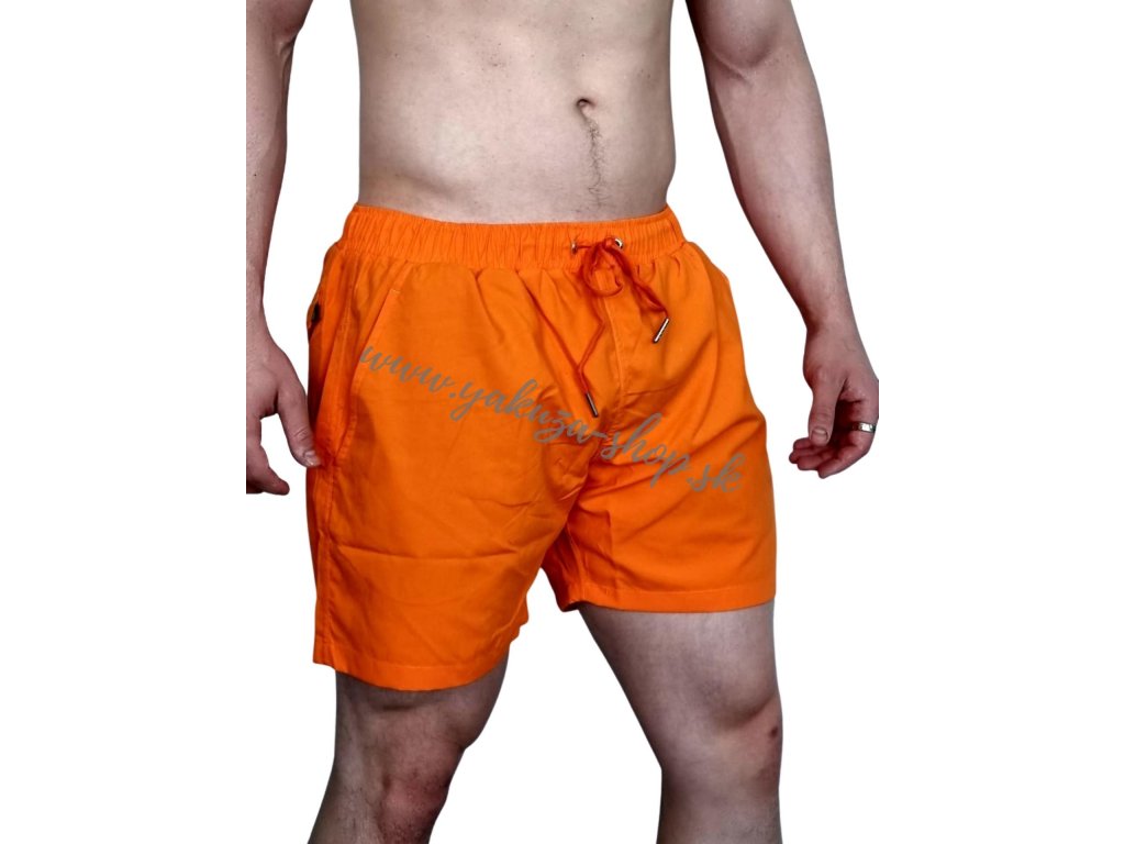 Alpha Industries plavky Hydrochromic Swim šortky Short Alpha Orange pánske AOP