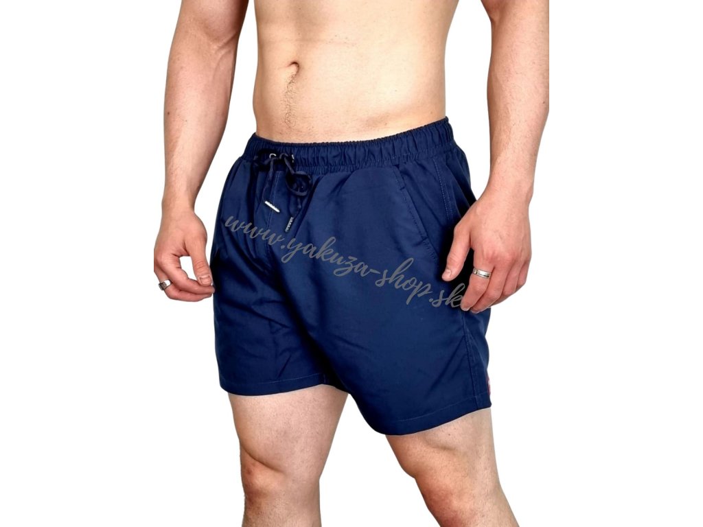 Alpha Industries Blue plavky šortky Alpha Swim Short Hydrochromic pánske AOP Rep