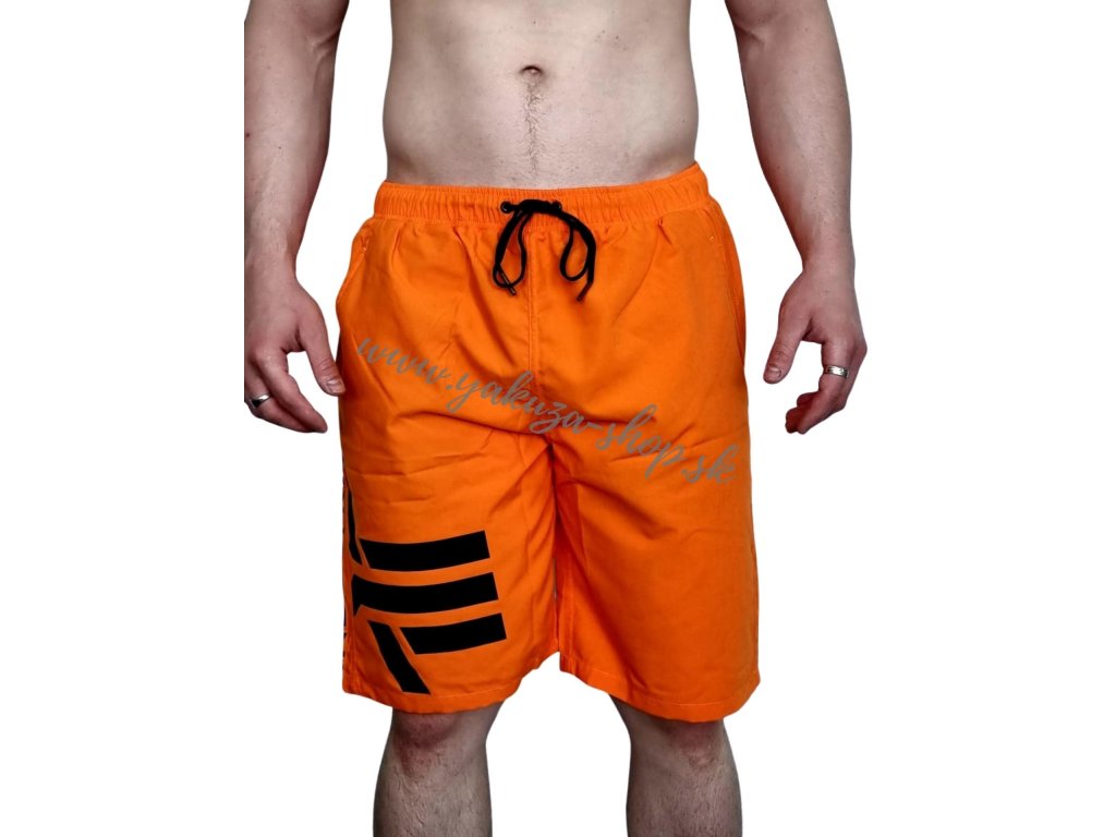 Alpha Industries plavky Side Print Board Short pánske šortky flame orange