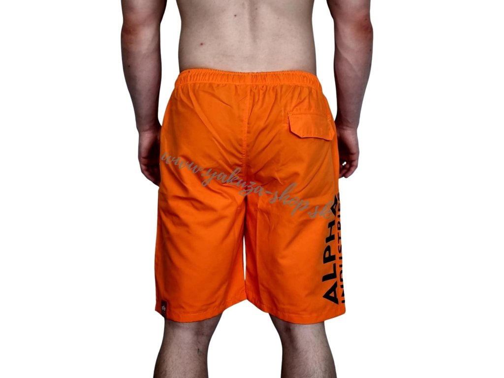 Industries flame Side plavky Print pánske orange Alpha šortky Board Short
