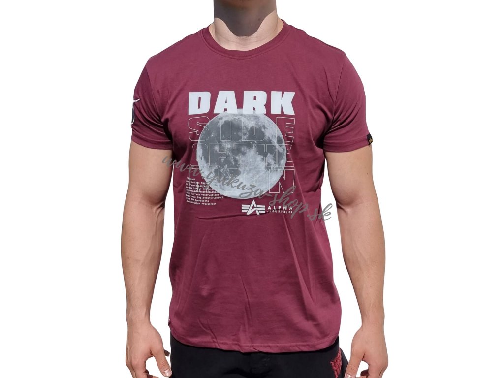 Alpha Industries pánske Dark T Burgundy Side tričko