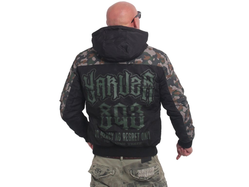 Yakuza pánska zimná bunda OLD TYMES ULTIMATE WJB 20007 black/camouflage -  Yakuza-shop.sk
