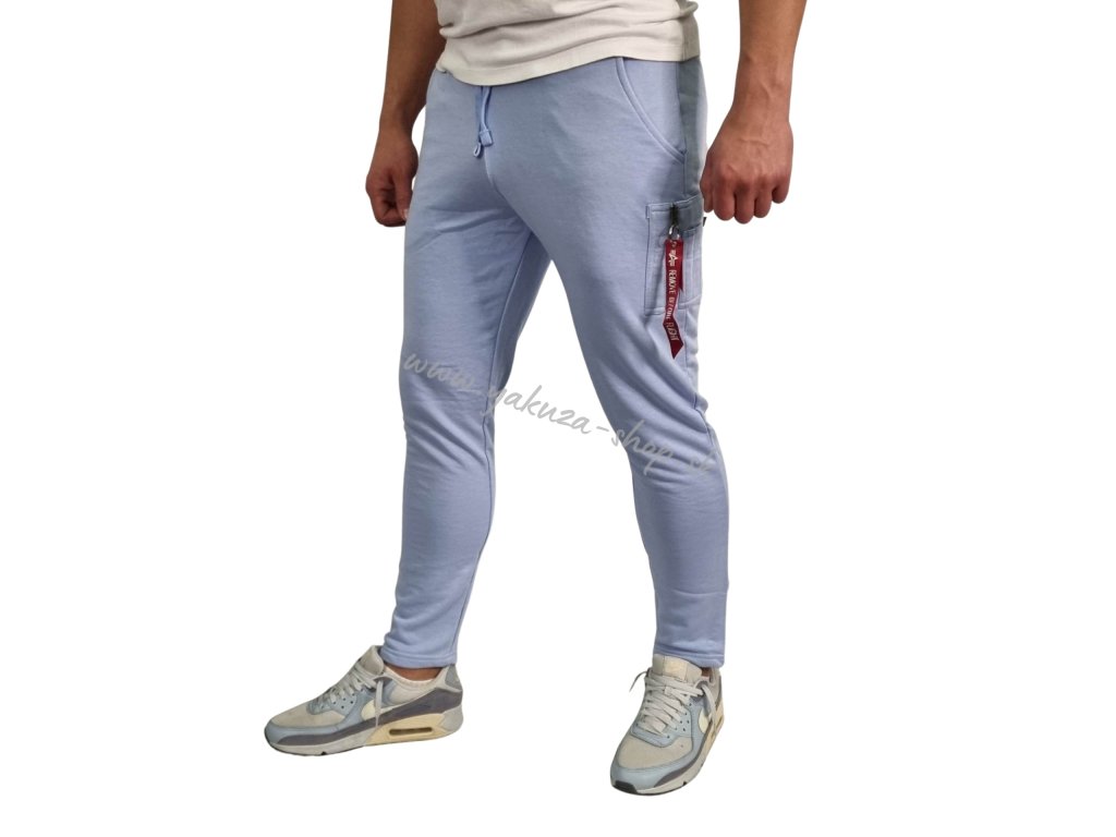 Alpha Industries X-FIT JOGGER S LEG light pánske tepláky blue