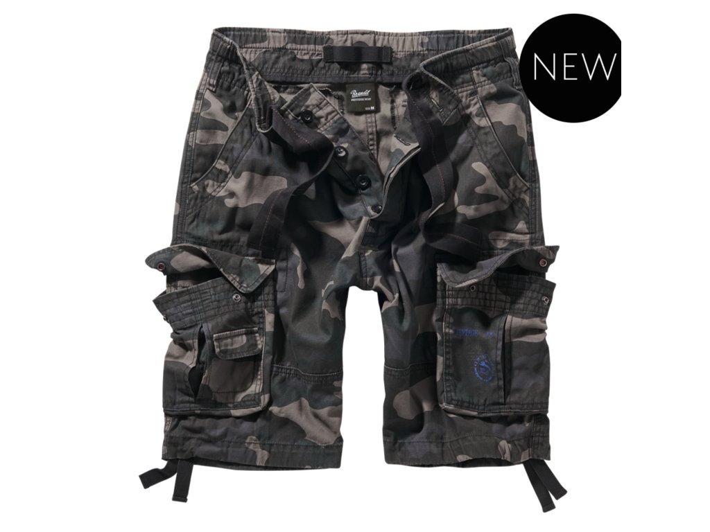 Brandit pánske cargo šortky PURE VINTAGE dark camo