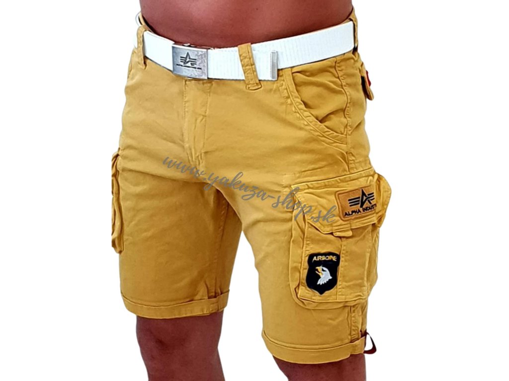 Alpha Patch šortky Crew Short Wheat Industries pánske