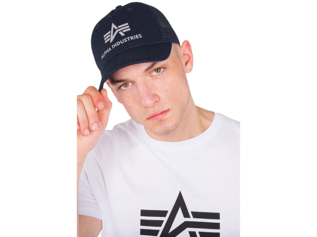 Alpha Industries Basic Trucker Cap šiltovka rep blue