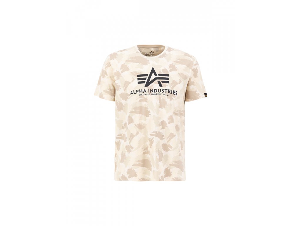 Alpha Industries Basic T-Shirt Camo tričko pánske sand camo