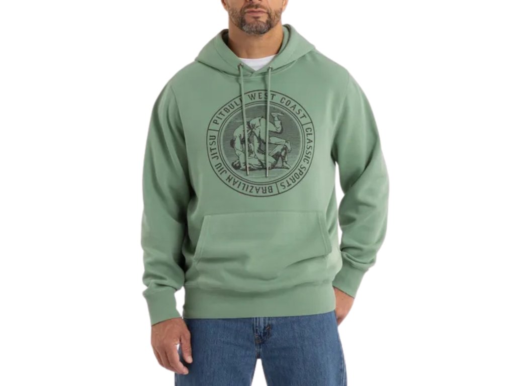 pitbull-west-coast-mikina-s-kapucnou-vintage-bjj-green