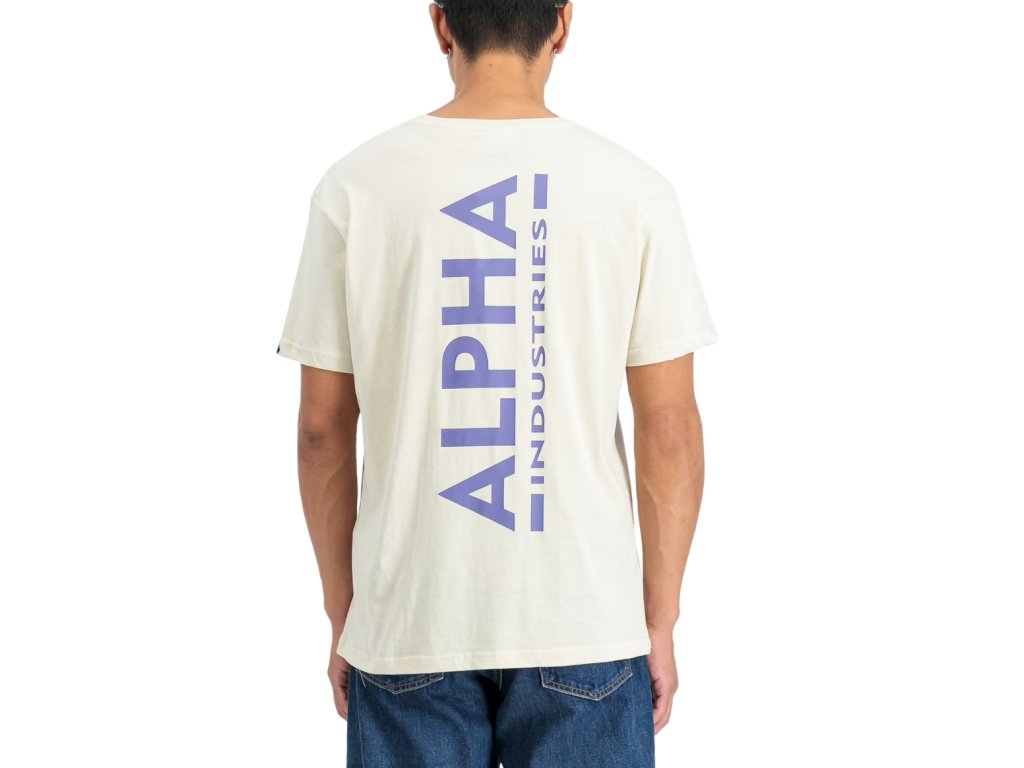 alpha industries backprint t tricko panske vintage white 6