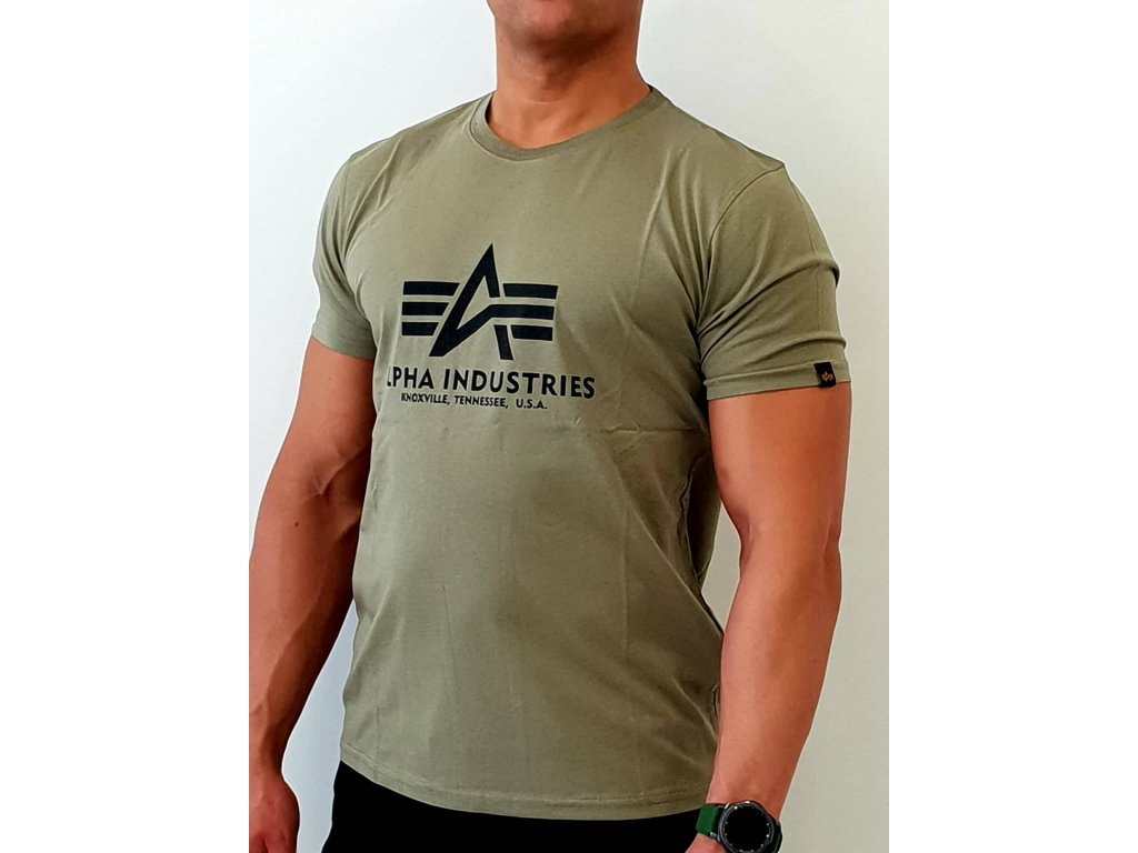 Alpha Industries Basic T-Shirt Olive tričko pánske - Yakuza-shop.sk