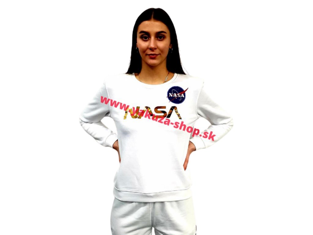 Alpha Industries dámska mikina NASA PM Sweater Wmn White/Gold -  Yakuza-shop.sk