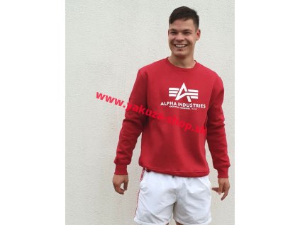Alpha Industries mikina Basic Sweater rbf red