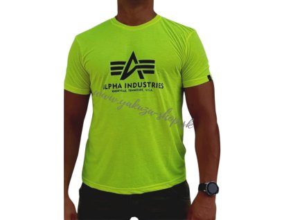 Alpha Industries Basic T Shirt tričko neon yellow pánske 1