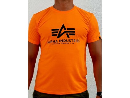Alpha Industries Basic T Shirt tričko neon orange tričko pánske