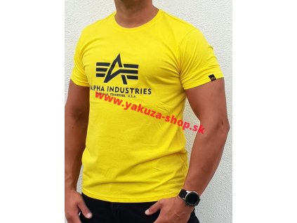 Alpha Industries Basic T Shirt Empire Yellow tričko pánske a