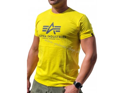 Alpha Industries Basic T Shirt Empire Yellow tričko pánske