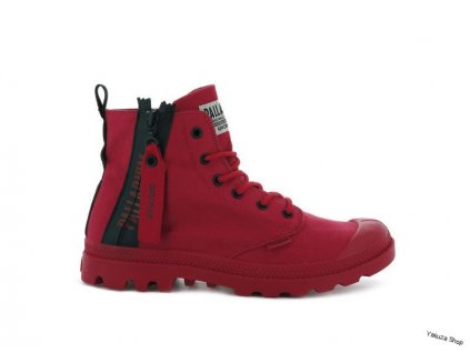 Palladium módne topánky PAMPA UNZIPPED RED SALSA