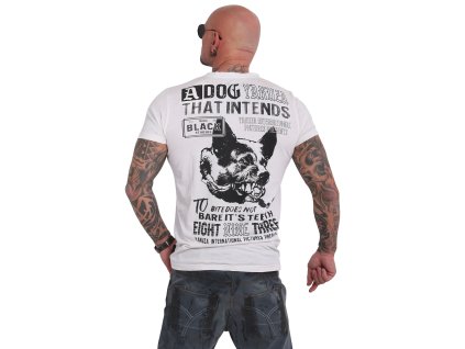 Yakuza DOG BURNOUT tričko pánske TSB 16014 white