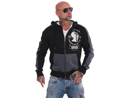 Yakuza VINTAGE TWO FACE ZIP mikina na zips HZB 16006 black