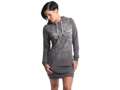 Yakuza dámska dlhá mikina šaty DARK TRIBE GKB 17112 rabbit