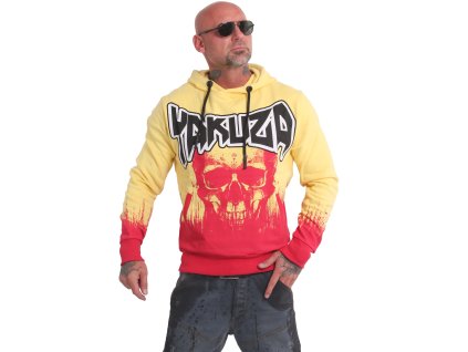 Yakuza SLATTER SKULL mikina pánska HOB 17003 pale banana