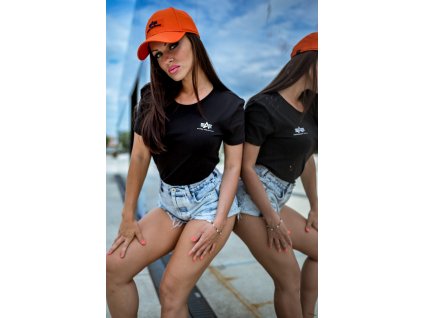 Alpha Industries Basic Small Logo T Wmn black dámske tričko