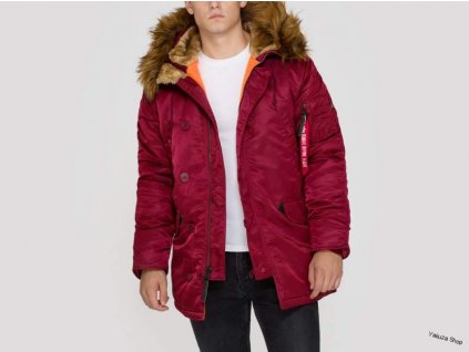 Alpha Industries zimná bunda N3B VF 59 burgundy